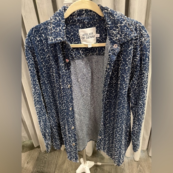 Frame Denim Navy Patterned Shirt - Picture 2 of 3